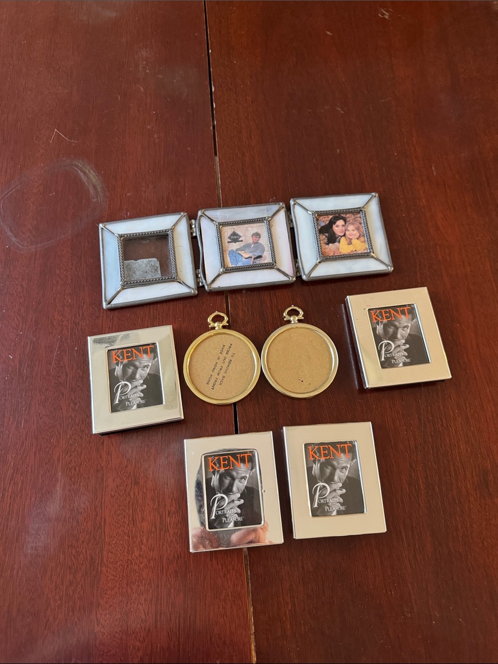 Kent Silver-Tone and Gold Accent Mini Photo Frames - Set of Assorted Styles